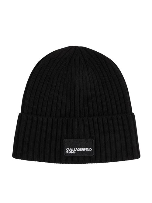 Cappellino nero in maglia Karl Lagerfeld jeans | A3M33115999
